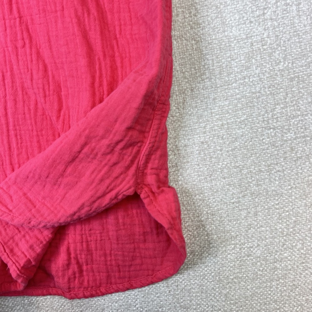 J Crew 100% Cotton Tunic Pink Boho Lagenlook Coastal Top Women's Size XL - Picture 8 of 9